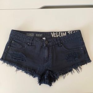 Black Volcom Yae Micro Shorts Size 5